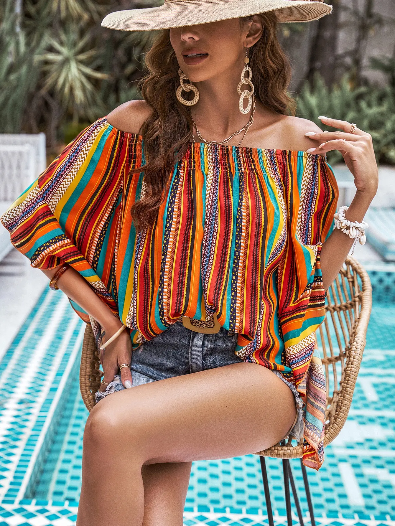 Summer fashion express Amazon Europe and the United States hot selling women's casual color striped sleeveless T-shirt
